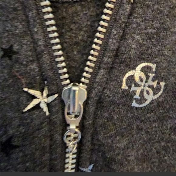 GUESS Jeans Stars & Logo Zip Up Hoodie Sweater xs - Picture 6 of 7